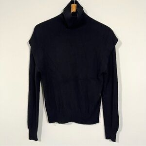 Autumn Cashmere Black Turtleneck Sweater Size Small